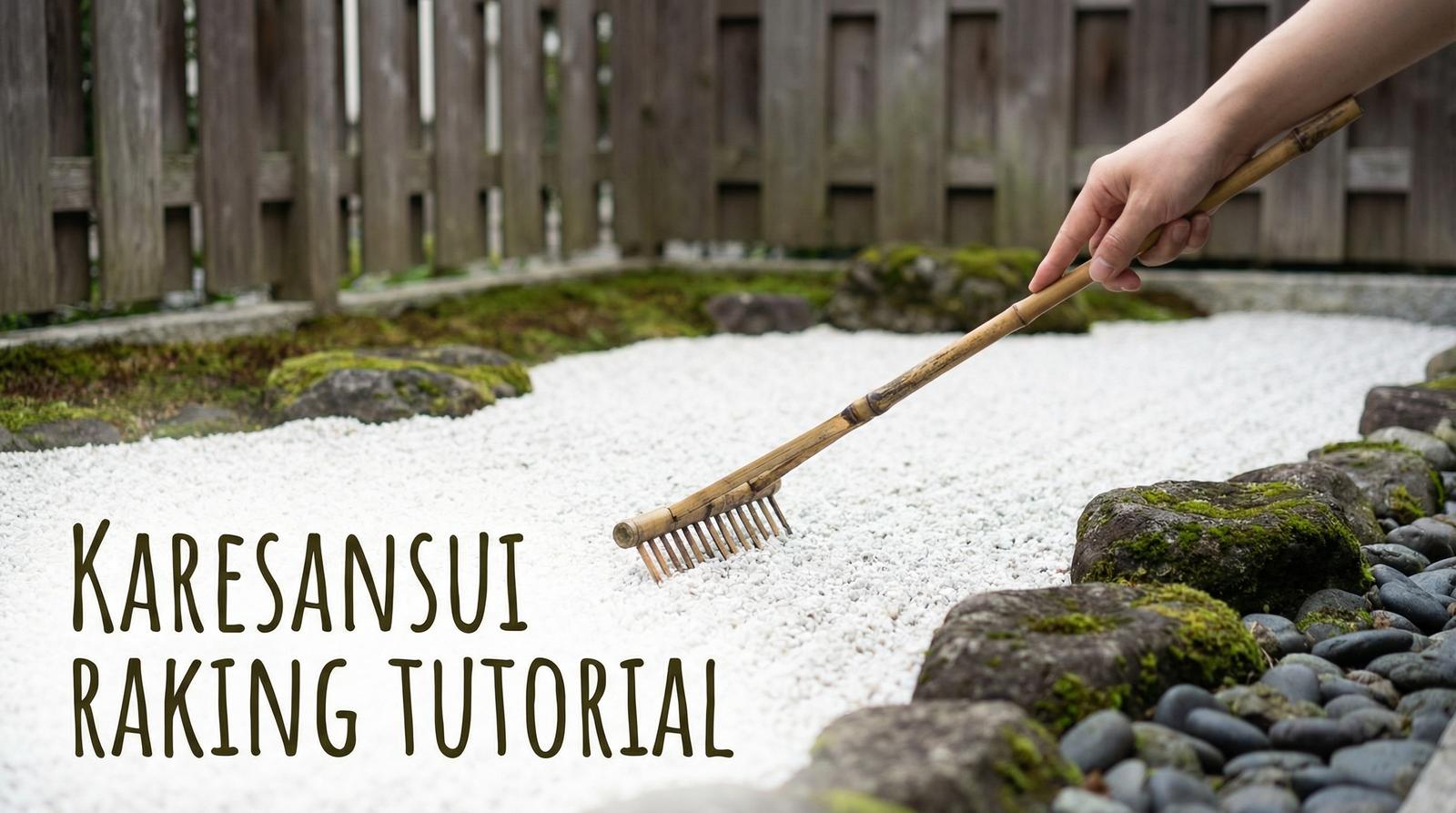 蘑菇视频-枯山水庭院打理视频演示